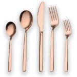 30 pices en titane plaqu or rose ensemble de couverts, 30 pices cuivres ensemble de couverts, cuivres ...