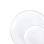 32 assiettes classic collection blanc or