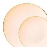 32 assiettes classic collection rose or