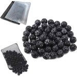 35 pcs aquarium fish tank filtre 26mm bio boules bio - balls pour filtration nettoyage (noir) + 15 x ...