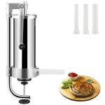 3l poussoir  saucisses manuel - vevor - 3 tubes machine  saucisson verticale inox