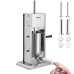 3l poussoir  saucisses manuel - vevor - 4 tubes machine  saucisson verticale inox