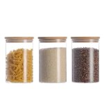 3x1000ml bocaux pots de rangement alimentaire conservation en verre borosilicate avec couvercle hermétique ... 3x1000ml bocaux pots de rangement alimentaire conservation en verre borosilicate avec couvercle hermétique ...