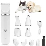 4 en 1 tondeuse chat set, silencieuse tondeuse pour chat, tondeuse a cheveux sans fil et silencieuse ...