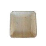 4 assiettes carr�es palmier areca bio 18cm naturel