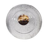 4 assiettes de presentation glamour 33cm argent