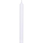 4 bougies flambeaux rustique 25cm 10h blanc