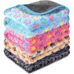 4 guinea pig blankets washable fleece waterproof cage liners absorbent reusable pet sleeping mat (star ...