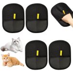 4 pcs gant anti poils animaux, gant poil chat, gants poils animaux, gants magn�tiques en fourrure anti ...