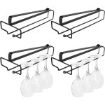 4 pcs support verre suspendusupport de verre a vin noirrack verre a vinporte - verres a pied suspenduporte ...