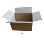 4 petits cartons d'emballage 16 x 12 x 11 cm