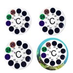 4 pices thermomtre d'aquarium rond thermomtre autocollant thermomtre autocollant de temprature numrique ...