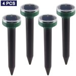 4 pieces chasse taupes a energie solaire - repulsif anti rongeurs et fourmis rpulsif antiparasitaire ...