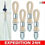 4 pi�ces cuisine serviettes clips pince torchon pinces � torchons en m�tal multifonctionnel clip de rangement ...