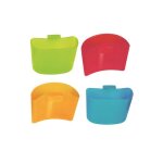 Paris prix - lot de 4 reposes sachet de th  fun  5cm multicolore