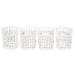 Lot de 4 verres a whisky design  coffret  9cm noir