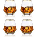 4 verres a whisky g�om�triques inclin�s ¿ style diamant