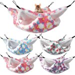 4 x small animal hammocks hanging guinea pig hammocks ferret hanging beds rat sleeping hideouts fleece ...