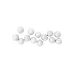 40 boules decoration mousse pailletee 12mm blanc