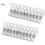 40 pi�ces pinces � linge en acier inoxydable �pingles � linge m�tal ne rouille pas pinces 5. 6cm