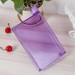 401 - 500ml - violet - bouteille d'eau plate en papier, sans bpa, livre transparent, portable, bloc - ...