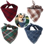 4pcs bandana chien, collier bandana chien bandana chien collier lavable bandana chien echarpe reglable ...