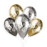 5 ballons bio shiny nombre 18 33cm multicolore