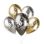 5 ballons bio shiny nombre 70 33cm multicolore