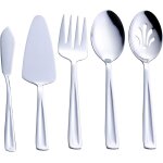 5 couverts en acier inoxydable set de couverts, y compris une pelle a tarte, cuillère de service, cuillère ... 5 couverts en acier inoxydable set de couverts, y compris une pelle a tarte, cuillère de service, cuillère ...