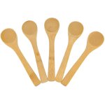 5 pcs fait a la main petite cuillre en bois miel cuillre a caf assaisonnement caf th sucre sel