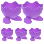 5 pcs silicone coquetier porte - coquetiers coeuf a la coque de service tasses (couleur alatoire)
