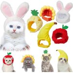 5 pi�ces chapeaux pour chat costume de chat chapeau de lapin avec oreilles chapeau dr�le d'ananas banane ...