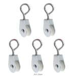 5 pieces / ensemble poulie d'aquaculture en metal ligne d'eau automatique accessoires de roue fournitures ...