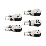 5 pi�ces de poulie en acier inoxydable poulie en nylon poulie de bateau a voile poulie de corde en nylon ...