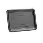 5 plateaux carton rectangle argente 24x33cm