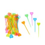 50 / 60 / 68 / 69pcs dessin anim yeux fourchettes a fruits pics alimentaires dessert mdiators jetables ...