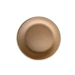 50 assiettes rondes kraft recyclable �18cm naturel