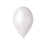 50 ballons latex metallises blanc bio 30cm