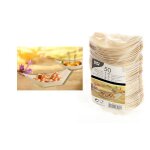 50 barquettes amuse - bouches bois 14x8cm naturel