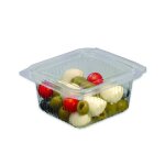 50 barquettes a charnires 250ml transparent