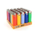 50 briquets bic slim a pierre couleurs