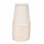 Paris prix - lot de 50 gobelets en carton  tessie  20cl blanc