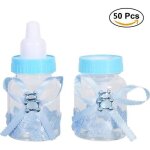 50pcs bouteilles de bonbon chocolat bote  drages pour fte de naissance cadeaux dcorations (bleu) ...
