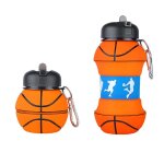 550ml - basket - ball - bouteille d'eau pliable en forme de ballon de football pour enfant, tasse en ...