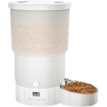 5l distributeur croquettes chat automatique, minuterie programmable gamelle chat automatique 1 - 6 repas ...