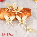 5pcs noël fourchette a fruits couronne feuille décor de sapin de noël gâteau plugin cure - dents décor ... 5pcs noël fourchette a fruits couronne feuille décor de sapin de noël gâteau plugin cure - dents décor ...
