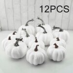 6 / 12pcs citrouilles artificielles mousse blanche simulation décor jardin carré bricolage photographie ... 6 / 12pcs citrouilles artificielles mousse blanche simulation décor jardin carré bricolage photographie ...