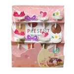 6 / 8pcs bowknot fourchette a fruits en plastique de qualit alimentaire mini dessin anim enfants gteau ...