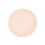 6 assiettes bio rond feston 18. 8cm abricot pastel
