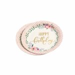 Lot de 6 assiettes en carton boho chat ii 18cm rose Lot de 6 assiettes en carton boho chat ii 18cm rose
